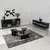 Hanah Home Komoda Venice 180x80x40cm Crno-Siva