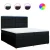 Vidaxl Box spring postelja z vzmetnico črn 200x200 cm blago