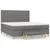 vidaXL Box spring postelja z vzmetnico temno siva 180x200 cm blago
