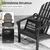 Costway Set 2 črnih vrtnih stolov Adirondack