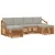 Setovi sofa 6 pcs Prirodna i svijetlo siva Čvrsto drvo akacije
