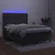 Vidaxl Box spring postelja z vzmetnico LED temno siva 140x200 cm žamet