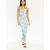 Pull&Bear Poletna obleka modra/svetlo modra/zelena/bela