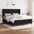 vidaXL Box spring postelja z vzmetnico črna 160x200 cm blago