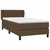 Vidaxl Box spring postelja z vzmetnico temno rjav 90x190 cm blago