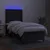 Vidaxl Box spring postelja z vzmetnico LED črna 90x200 cm blago