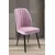 Hanah Home set trpezarijskih stolica Platinum 6 kom, roze tkanina Jerry, crne metalne noge