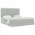 Krevet s od storage Svijetlo siva 200 x 200 cm Baršun