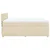 Vidaxl Box spring postelja z vzmetnico krem 140x190 cm blago