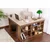 Hanah Home radni sto Vesper, 130 cm, travertin / orah Venezia