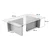 Hanah Home Klub sto Flavio, 105x30x65cm, Antracit