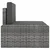 3-dijelna vrtna garnitura od poliratana siva