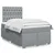Vidaxl Boxspring postelja z vzmetnico svetlo siva 120x190 cm blago
