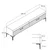Hanah Home TV komoda Istanbul 2, 180x35x47 cm Orah-bela
