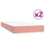 Vidaxl Box spring postelja z vzmetnico roza 200x200 cm žamet