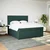 Vidaxl Box spring postelja z vzmetnico temno zelena 200x200 cm žamet