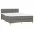 Vidaxl Box spring postelja z vzmetnico temno siva 140x200 cm blago