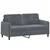 2-dijelni set sofa tamnosivi baršunasti