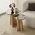 Hanah Home Set klub stolova Luna 2, 2 komada, Bronzana boja