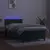 Vidaxl Box spring postelja z vzmetnico LED tem. zelena 90x200 cm žamet