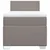 Vidaxl Box spring postelja z vzmetnico taupe 80x200 cm blago