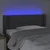 Vidaxl LED posteljno vzglavje temno sivo 93x16x78/88 cm blago