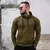 GymBeam Dukserica Athlete Military Green Black