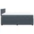 Vidaxl Box spring posteljni z vzmetnico temno siv 140x190 cm žamet