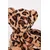 Plyšový crossbody vak leopard Bag Leopard Doudou et Compagnie s popruhom hnedý 30 cm DC4566