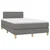 Vidaxl Box spring postelja z vzmetnico LED temno siva 120x200 cm blago