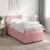 vidaXL Postelja boxspring z vzmetnico Roza 90 x 190 cm Žamet