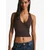 Bershka Top z naramnicami rjava