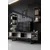 Hanah Home Chrome Line TV komoda sa dve police, Braon