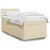 vidaXL vidaXL Box spring postelja z vzmetnico krem 90x200 cm blago, (21291645)