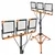 LED reflektor sa stalkom 3xLED/100W/230V 4500K IP65 crna/narandžasta