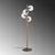 Opviq Podna lampa Faze-NT-116, 130 cm, 32 x 32 cm, 4 x E27, Zlatne boje