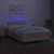 vidaXL Box spring postelja z vzmetnico LED krem 120x200 cm blago