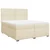 Vidaxl Box spring postelja z vzmetnico krem 200x200 cm blago