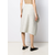 Jil Sander - asymmetric draped knitted skirt - women - Grey