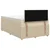 vidaXL Postelja boxspring z vzmetnico Krem 120 x 200 cm Blago