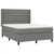 Greatstore Box spring posteljni z vzmetnico temno siv 140x190 cm blago