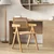 Costway Set 4 jedilnih stolov 50x52x81 cm naravne barve