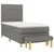 Vidaxl Box spring postelja z vzmetnico temno siva 100x200 cm blago