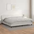 Vidaxl Box spring postelja z vzmetnico bela 200x200 cm umetno usnje