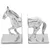 Držači za knjige 2 pcs Srebrno 11 x 14 x 25 cm Aluminij