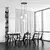 Luster na sajli ROYAL 3xE14/10W/230V, prečnik 30 cm, crn