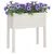 Vrtne sadilice 2 kom bijele 70 x 31 x 70 cm od masivne borovine