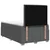 vidaXL Postelja boxspring z vzmetnico Temno siva 120 x 190 cm Blago