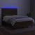 Vidaxl Box spring postelja z vzmetnico LED temno rjava 140x200cm blago