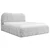 MID.YOU OBLAZINJENA POSTELJA 180 cm x 200 cm , les, tekstil, leseni material siva